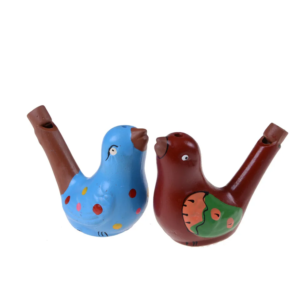 Детская Подарочная игрушка для раннего обучения, музыкальный инструмент, цветная рисованная водная птица, свисток, музыкальная игрушка