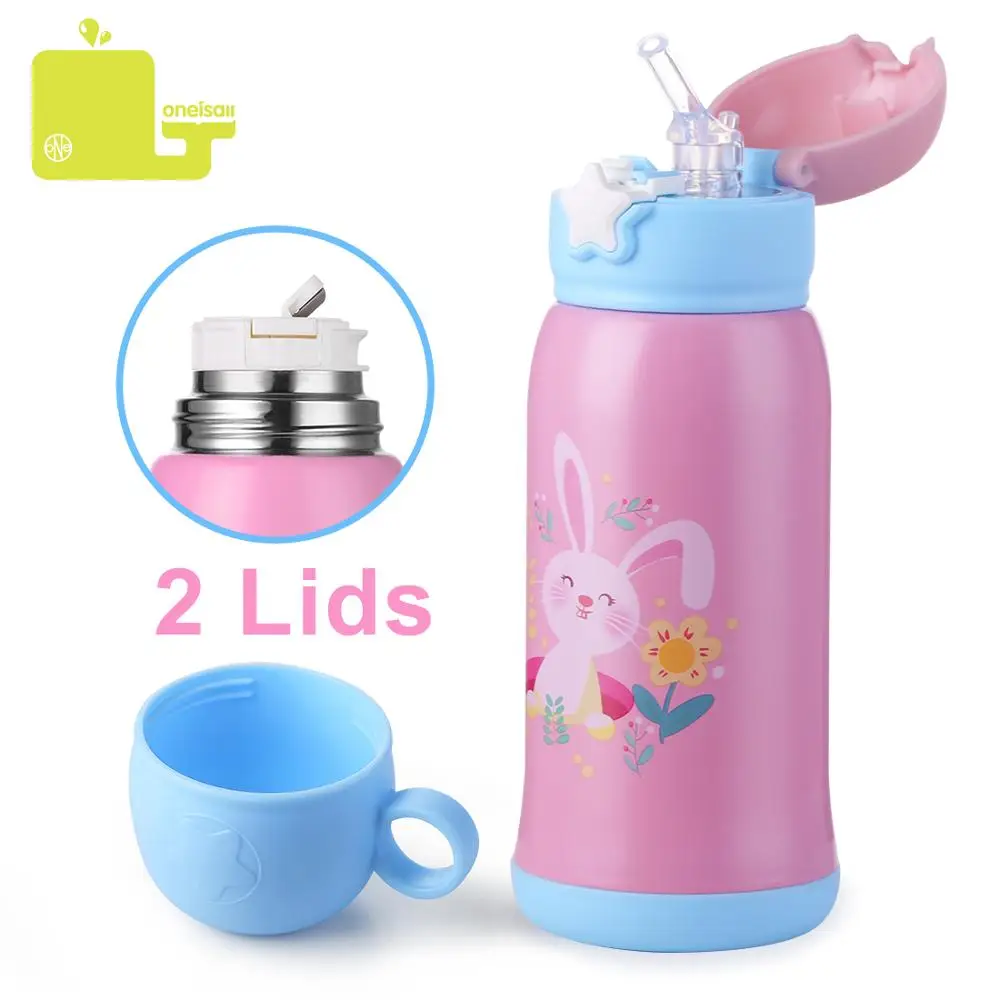 

Bottle For Kids Baby Feeding Cup Children Thermos Bottle with Straw and Small Cup Suitable for School Outdoor Insulated Cup