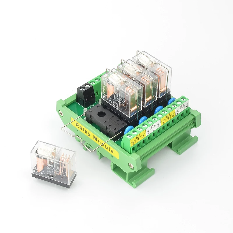 Screw Terminal 8Amp 8 PIN 12V & 24VDC DPDT DIN Rail Interface Relay