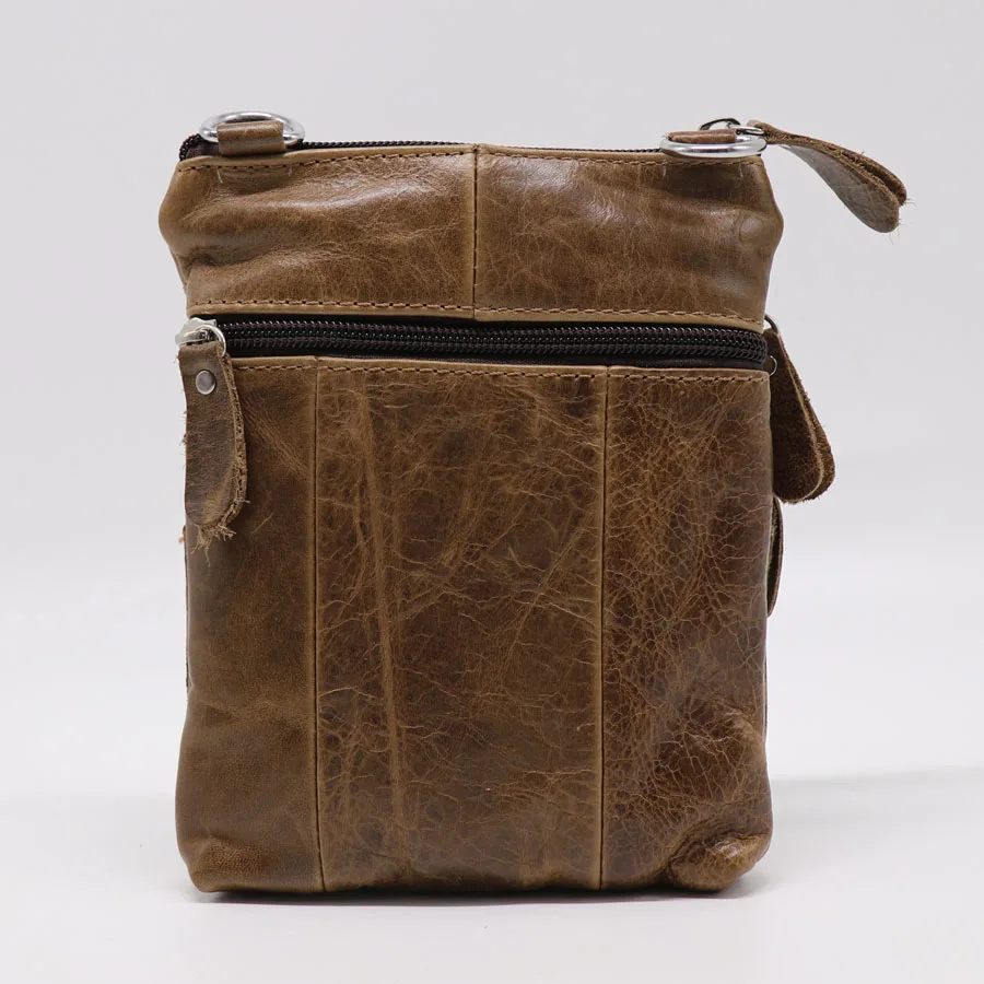 Бренд GO-LUCK, Мужская мини сумка на плечо из натуральной кожи, мужские сумки-мессенджеры из воловьей кожи, повседневный чехол-кошелек для мобильного телефона, чехол