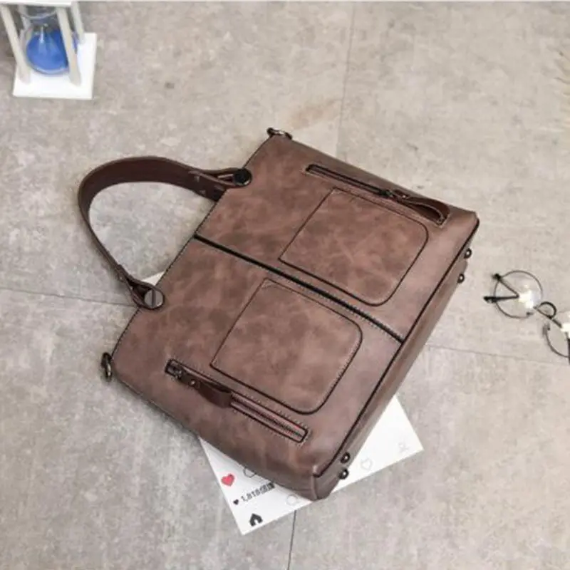 سيدة أعلى-حقائب بيد خمر حقائب النساء عارضة كبيرة حقيبة كتف حمل للبنات جيب خارج Crossbody أكياس حمل أكياس X547