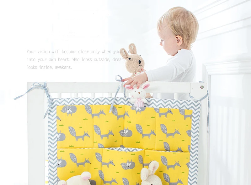 Детская кроватка кровать висячая сумка для хранения многофункциональные 55*60 см детские безопасные Спальные Мягкие бортики для кровати мягкие