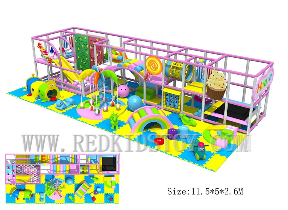 EU Standard Pink Electric Indoor Soft Playground 11.5x5m HZ 180119ain