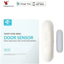 Yobangбезопасности Wi-Fi Беспроводной магнитный датчик двери окна детектор двери контакт Обнаружение дверь закрыть открытые оповещения приложение дистанционное управление