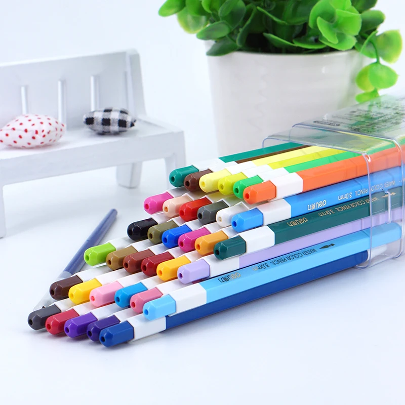 

Deli Lapis De Cor Pushable Color Pencil Lapices De Colores Profesionales Dibujo Water Soluble Colored Pencil Replaceable Core