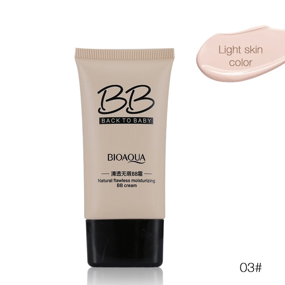 BIOAQUA Natural Flawless BB Cream Whitening Moisturizing Concealer Nude Foundation Makeup Face Beauty