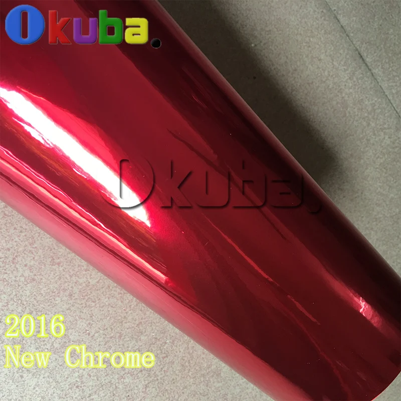 2016 New Chrome Red Vinyl Wrap With Air Bubble Free For Car Body Decal