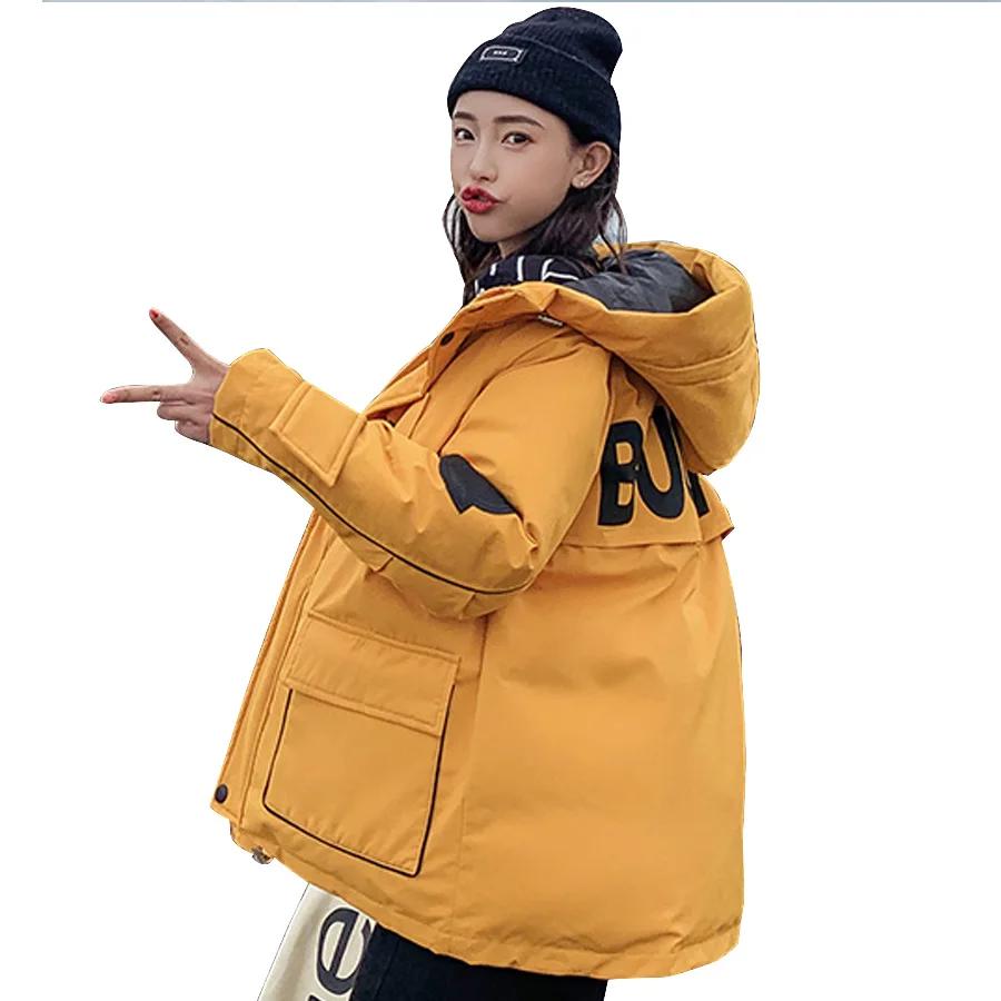 

MANDADI Winter coat women fashion long sleeve thick warm outwear hooded casual jacket women parka coats female plus size