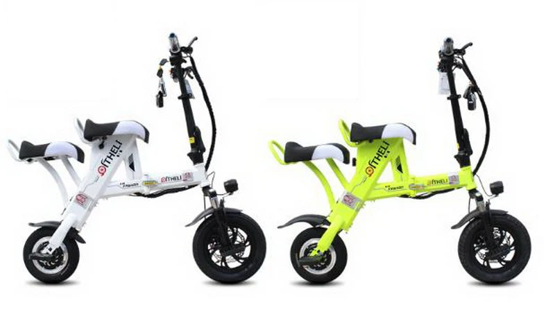 Excellent Venividivici Super light Mini-electric bike with Basket folding female small electric car lithium battery adult scooter 26
