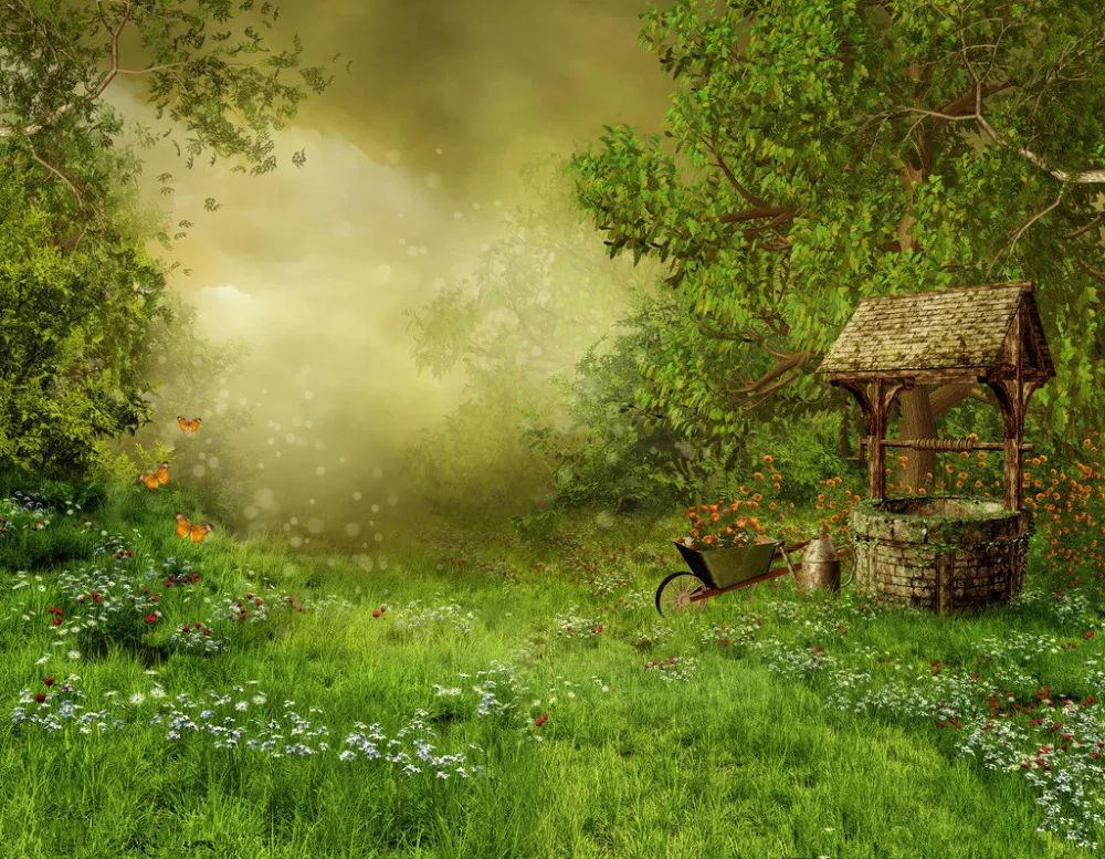 

Vinyl Custom Photography Backdrops Prop Digital Printed Fairy tale theme Photo Studio Background NTHU-54