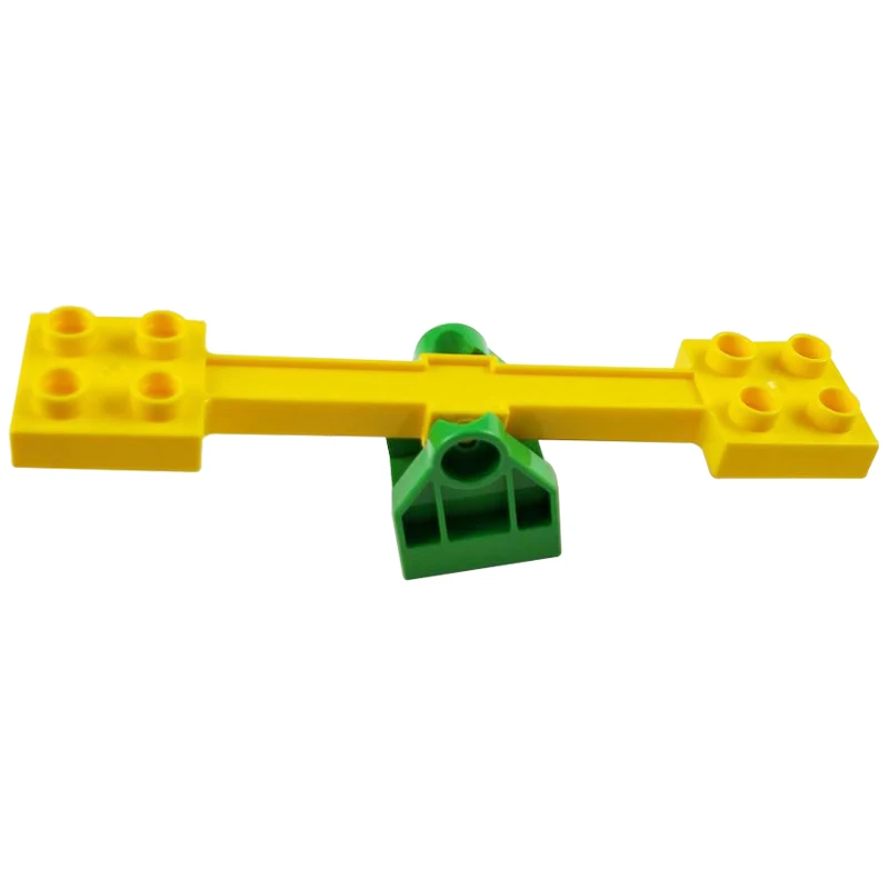 

Duplo Big Size Diy Building Blocks Accessories Seesaw Swing Figure Kid Toy For Children Compatible Duploe City Brick