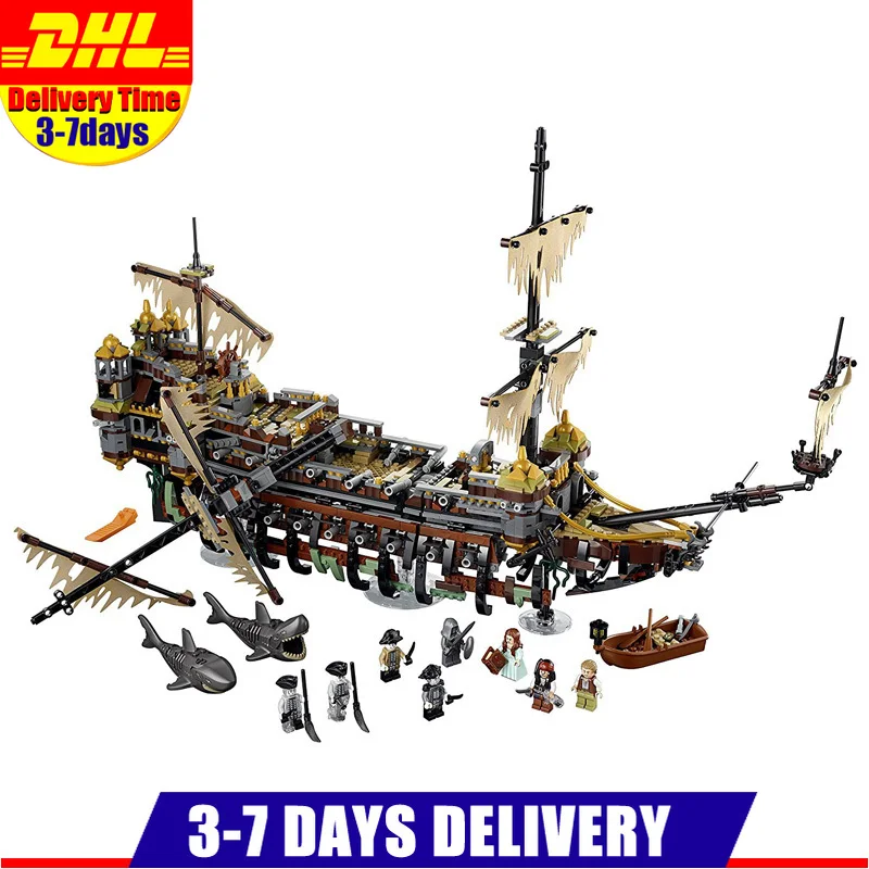 

2019 In Stock Pirate of The CaribbeanThe Slient Mary Set Building Blocks Bricks Toys Model Gift Compatible Legoinglys 71042