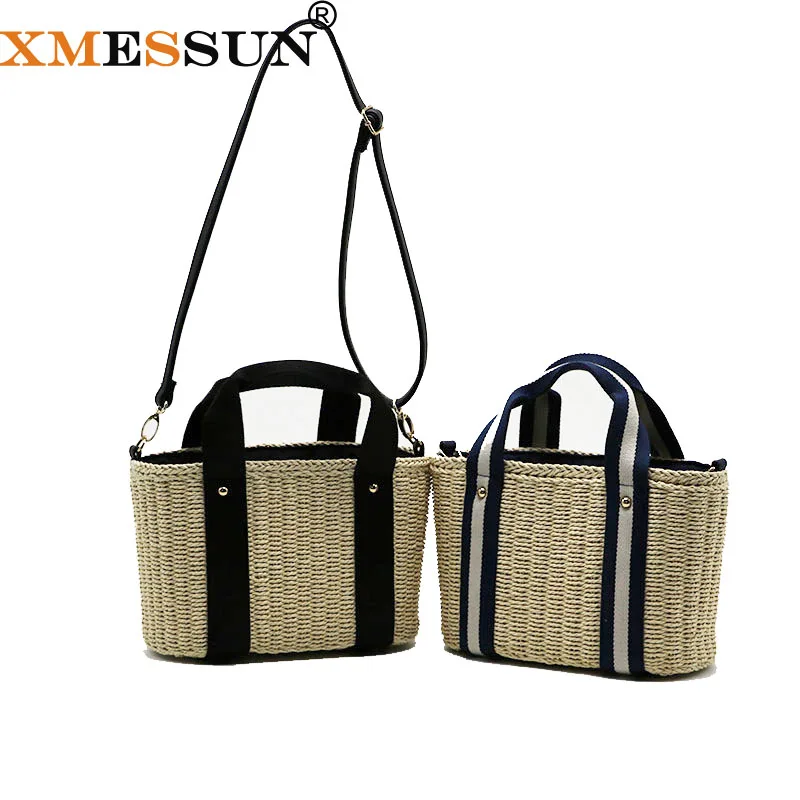 Women Natural Handbag Braided Rattan Bag Beach Straw Crossbody Summer Messange Bags 2020 New High Quality Beige Brown | Багаж и сумки