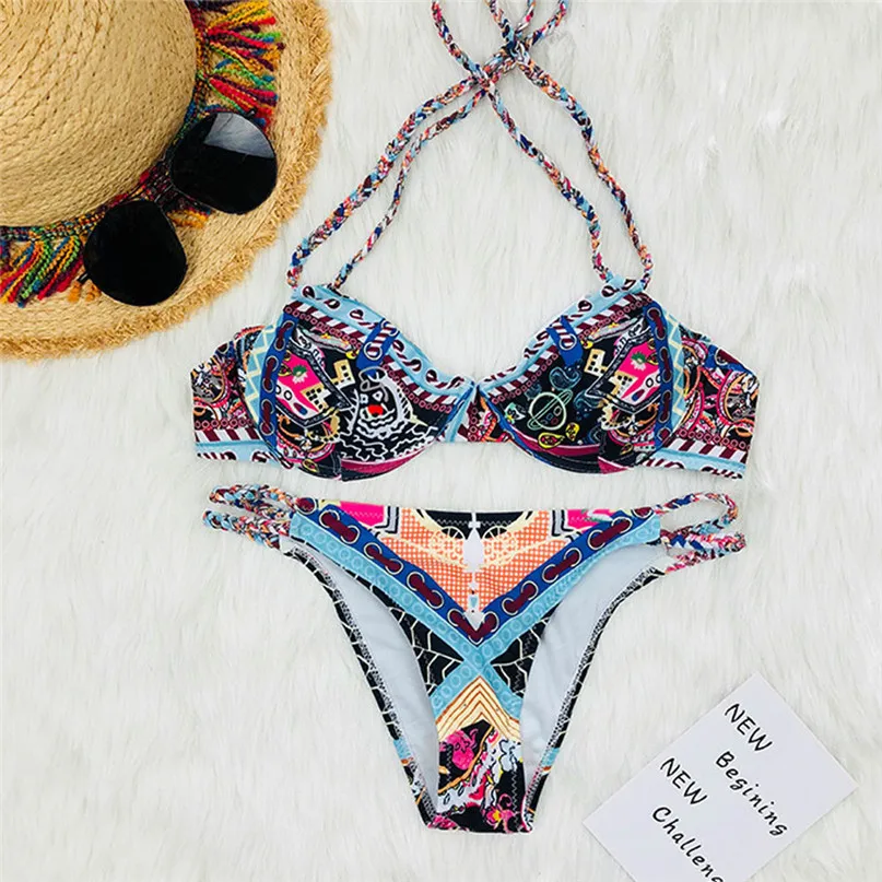 2018 Sexy Swimsuit Women's Swimming Suit Two-Piece Suits Skinny Bikini Swimwear Beach Suit swimsuit Separate for Women #J11 (2)