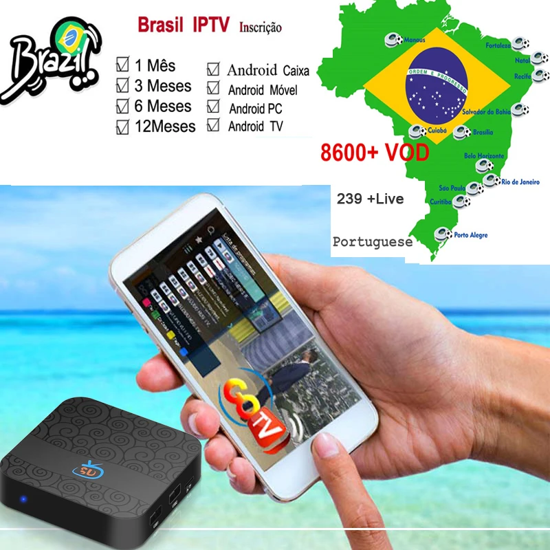

1 Month Brazil IPTV Support any Android box /mobile / tv and android pc with VOD +LIVE +PLAYBACK