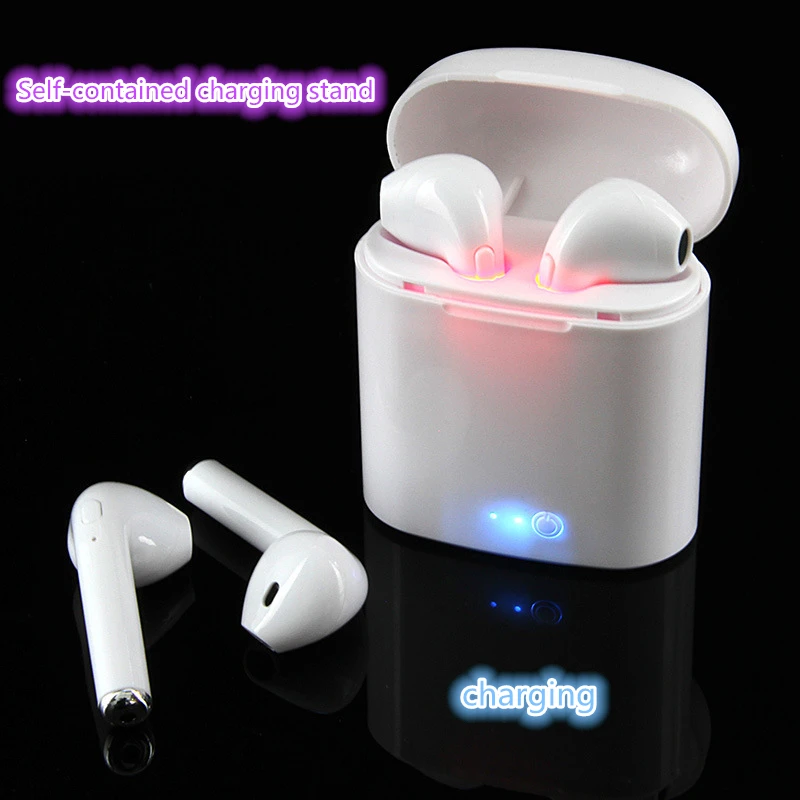 i7S TWS wireless bluetooth earphone with charging Box mini bluetooth headsets  Suitable for Apple Android smartphones