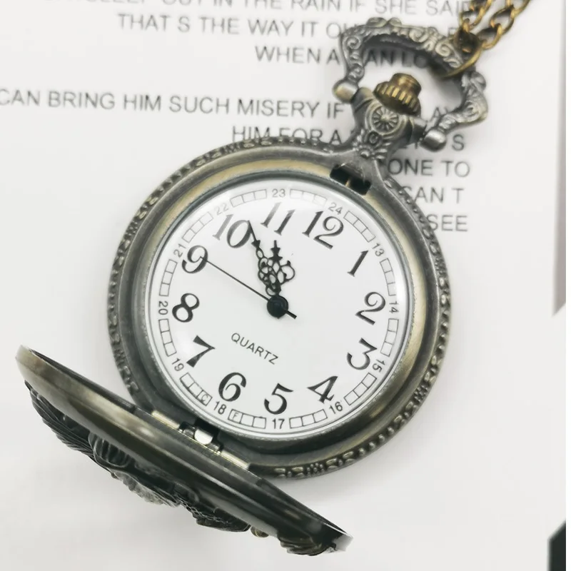 Ретро прекрасный кролик кварцевые карманные часы ожерелье для мужчин и женщин детские часы цепочка детский подарок reloj de bolsillo