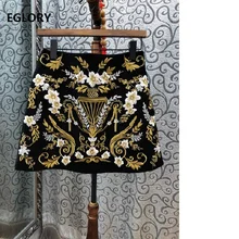 Высококачественная юбка, весна-лето, юбки для женщин, винтажные, вышивка кристаллами, бисер, сексуальные, вечерние, Клубные, мини юбки, женская одежда