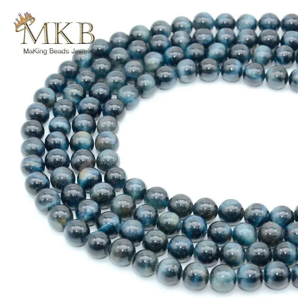 

Dark Blue Tiger Eye Beads 4 6 8 10 12mm Natural Stone Round Beads For Jewelry Making Bracelet Necklace Women Wholesale