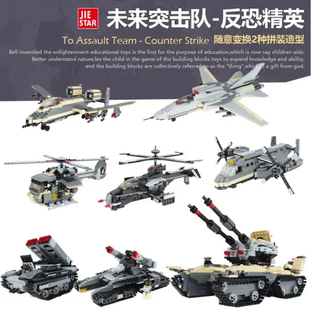 29029 805pcs Military Counter Strike A10 Fighter Warship Army Base