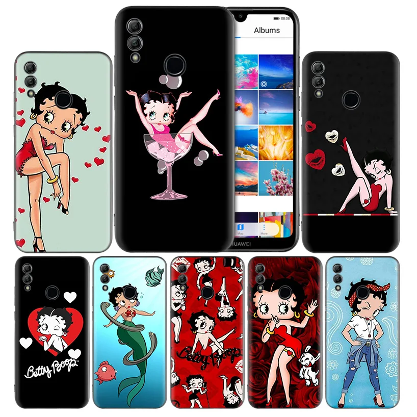 

Betty Boop cartoon Silicone Case Cover for Huawei Honor 8X 8C 8A 8S 10 10i Lite Play V20 Y9 Y7 Y6 Y5 Prime 2018 2019