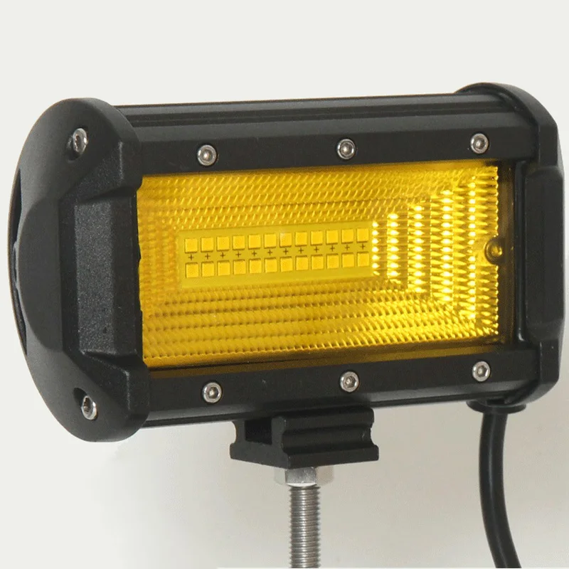 72w 12v24v Amber fog light Car Truck Led driving head light White Flood ATV SUV Offroad 4X4 work