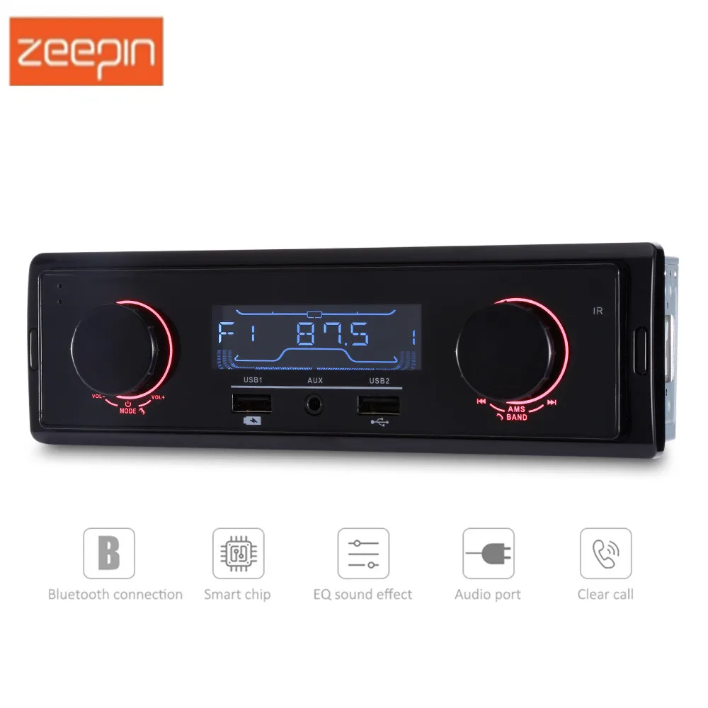 

ZEEPIN K503 12V Car Bluetooth FM/AM Stereo Radio Tuner MP3 Player USB Charging AUX Input with 3 USB Ports EQ Sound Effect