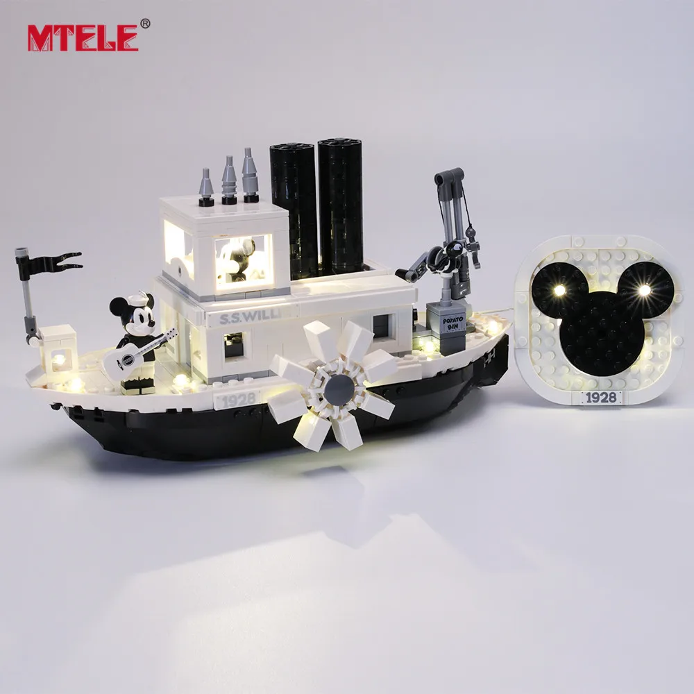 

MTELE Brand LED Light Up Kit For Ideas Steamboat Willie Lighting Set Compatile With 21317 (Model NOT Included)