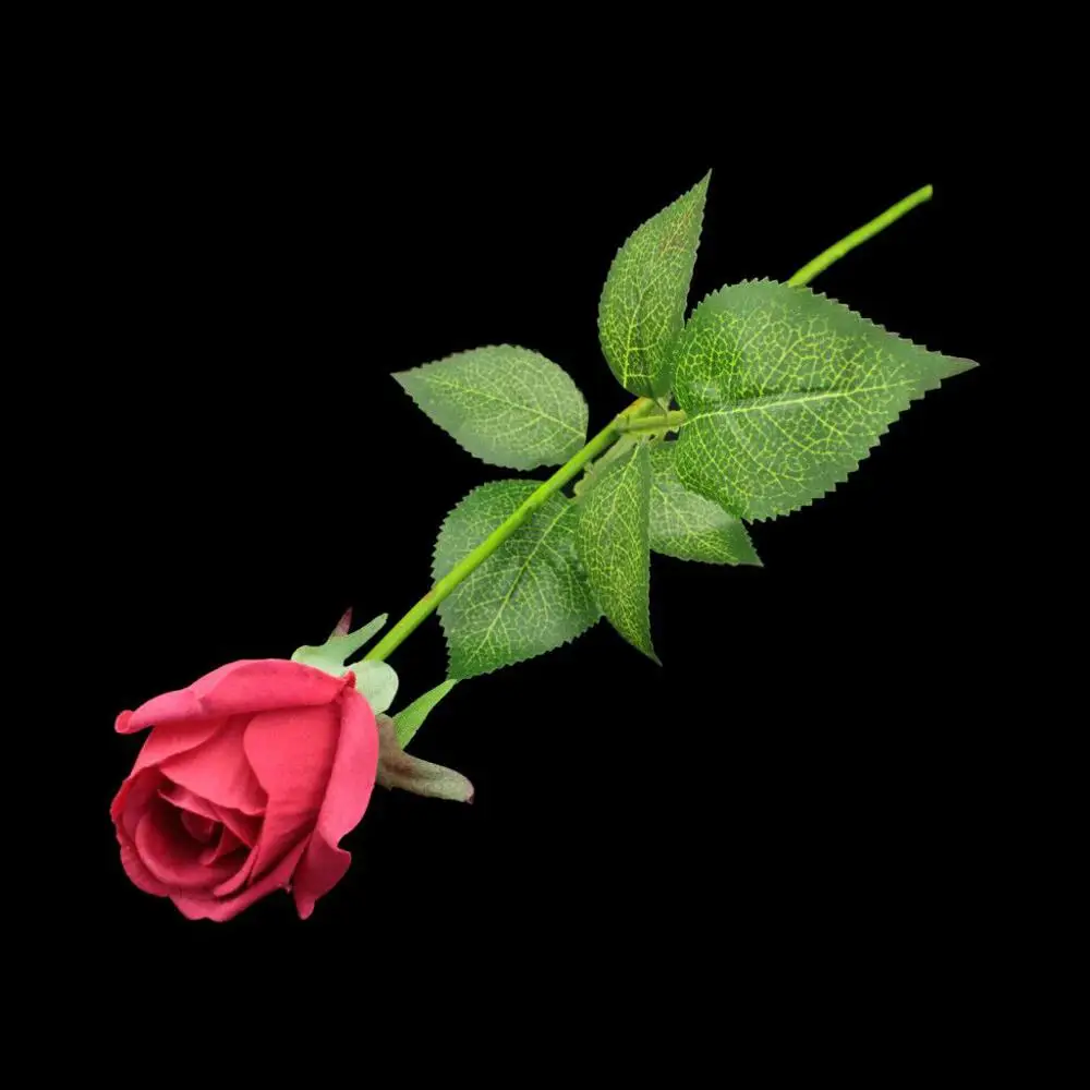 137 19 De Réduction1 Pièces 45 Cm Vraie Touche Rose Fleurs Unique Longue Tige Bouquet Belle Simulation Fleur Pour La Décoration De Mariage De Fête