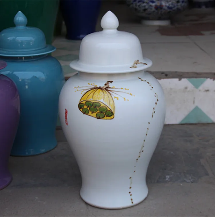 European furnishing articles temple jar ceramic ginger jar ...