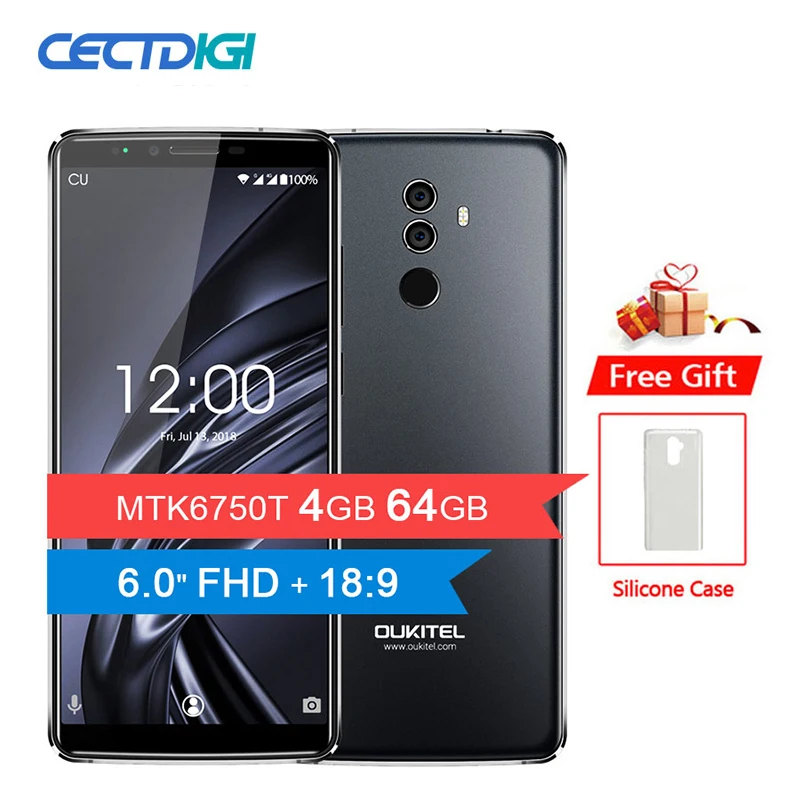 OUKITEL K8 смартфон с 6 дюймовым дисплеем восьмиядерным процессором MT6750 ОЗУ 4 Гб ПЗУ 64