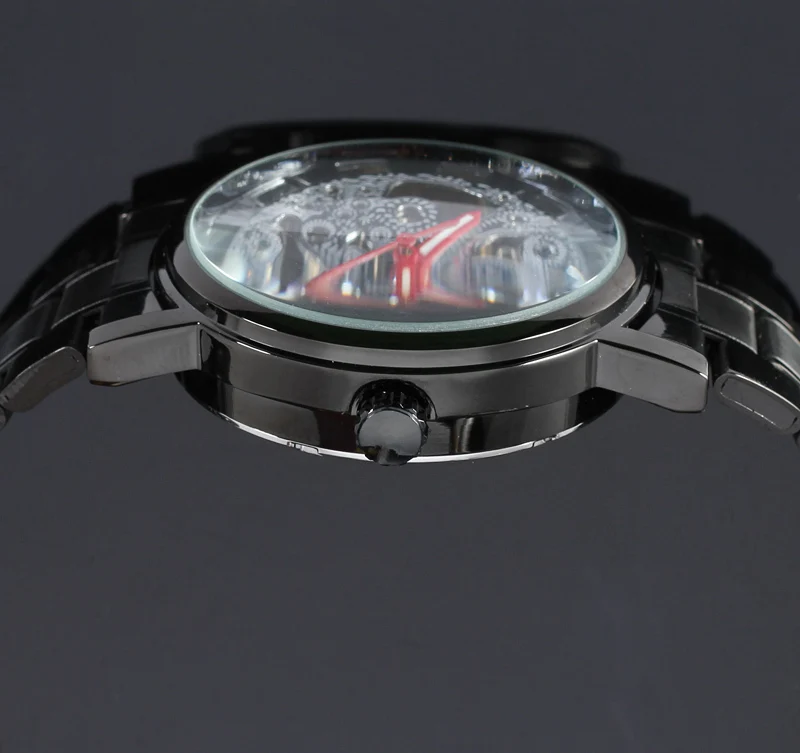T Winner Мужские автоматические часы Montre браслет красные руки корпус из сплава с