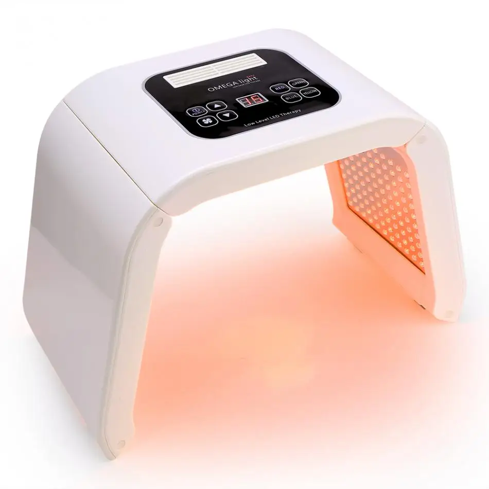 7 цветов светодиодный лица фотон световая терапия лампа для фотодинамической терапии машина для кожи лечения лицо регенерации затянуть анти-старение угорь