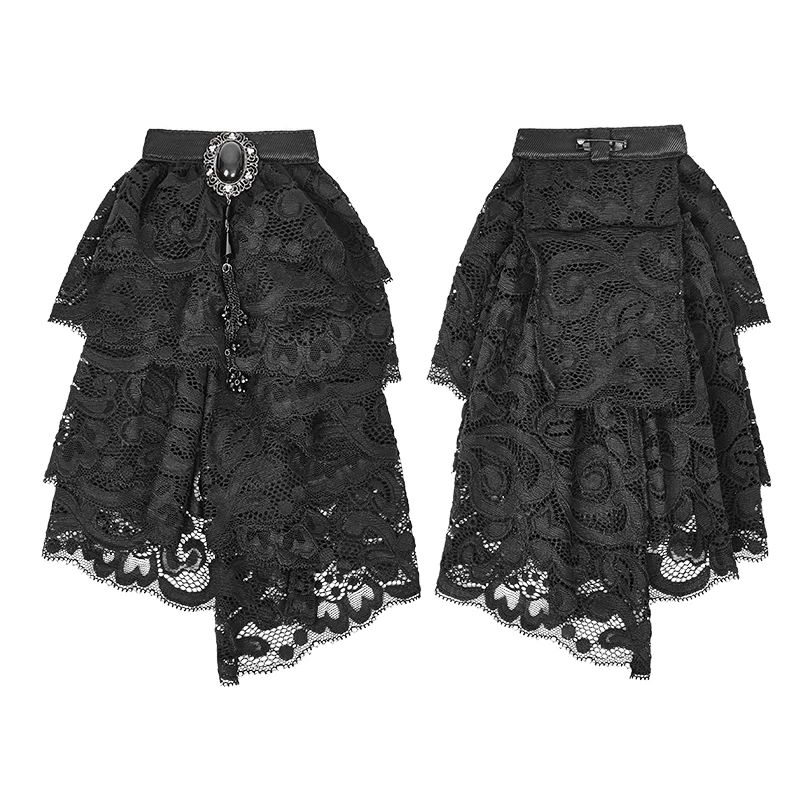 

Fashion Gothic Man Shirt Fancy Lace Neckties Victorian Black/White Bow Tie