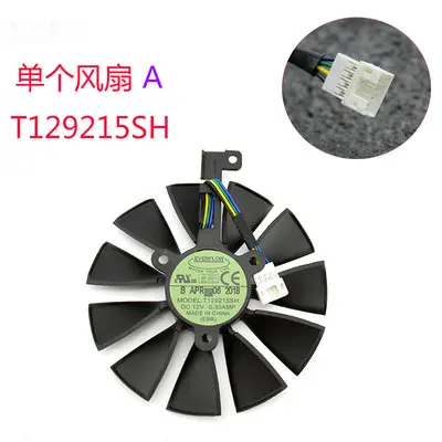 Оригинальный охлаждающий вентилятор для видеокарты ASUS ROG STRIX RTX 2060 2070 O8G GAMING T129215SH