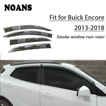 

NOANS 4pcs stickers For Buick Encore 2018 2017 2016 2015-2013 Car Styling Accessories Windows Sun Rain Visor Door Shield Trim