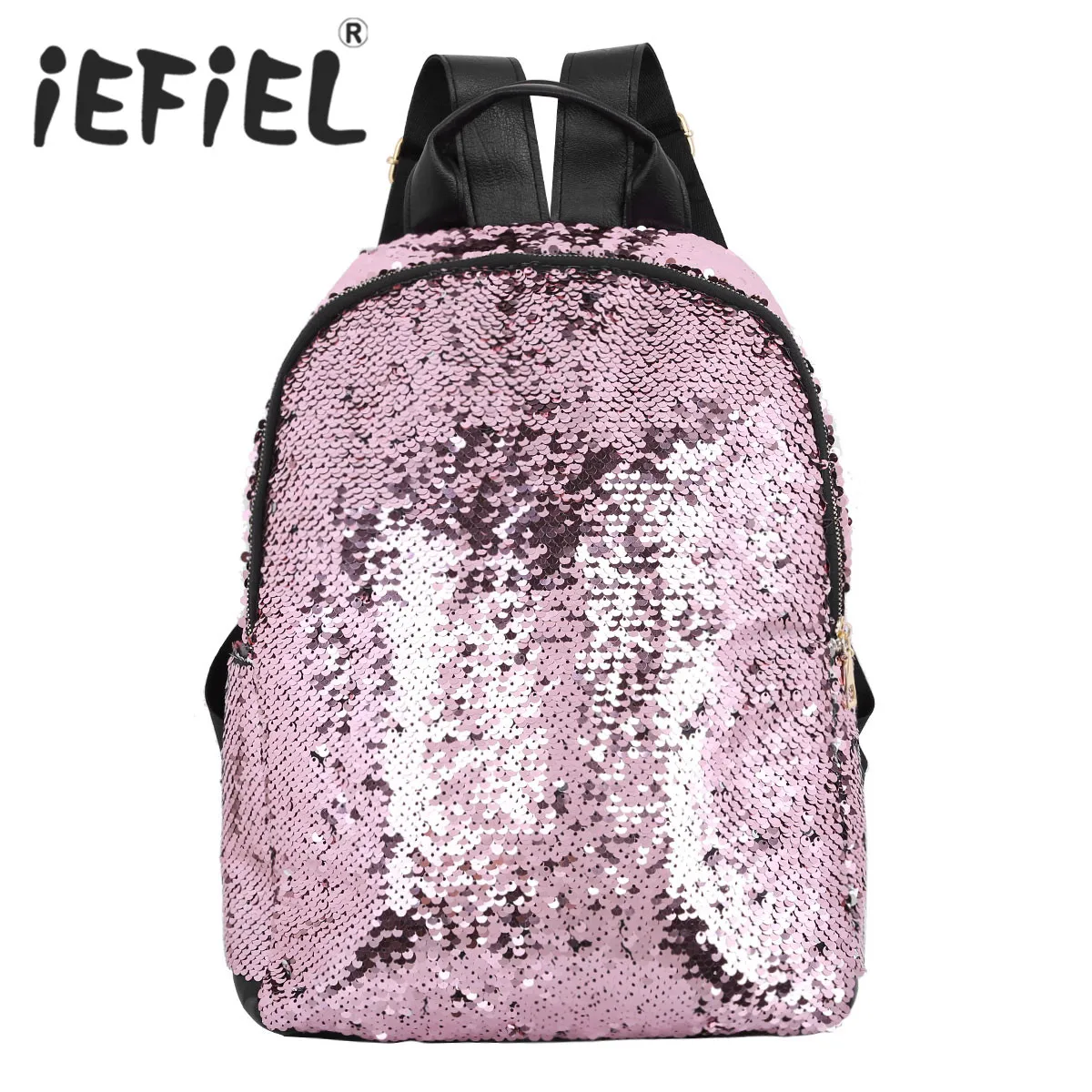 

Newest Fashion Female Women Gilrs Large Capacity Shiny Bling Sequins PU Casual Backpack Daypack Shoulder Travel Bag Schoolbag