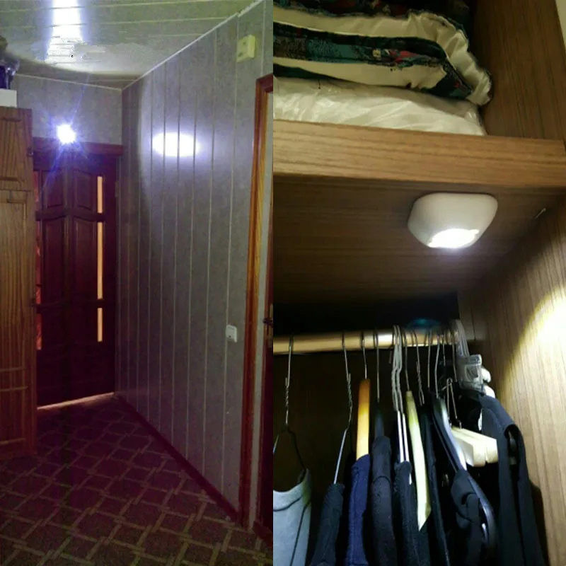 mi motion activated night light 2 Mini LED Wireless Night Light Infrared Motion Activated Sensor Lights Battery Powered Wall Emergency Wardrobe Cabinet Night Lamp cat night light