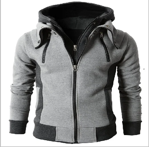 Мужская куртка с двойной молнией европейская зимняя капюшоном 2019|bomber jacket men|double