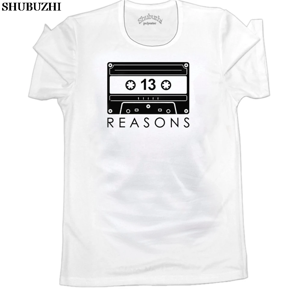 

Letter Tee Shirt Homme 13 Reasons Why Mens T Shirt Fashion Spring Funny Casual Fit T-Shirt Man Cool Tops Tees Top euro size