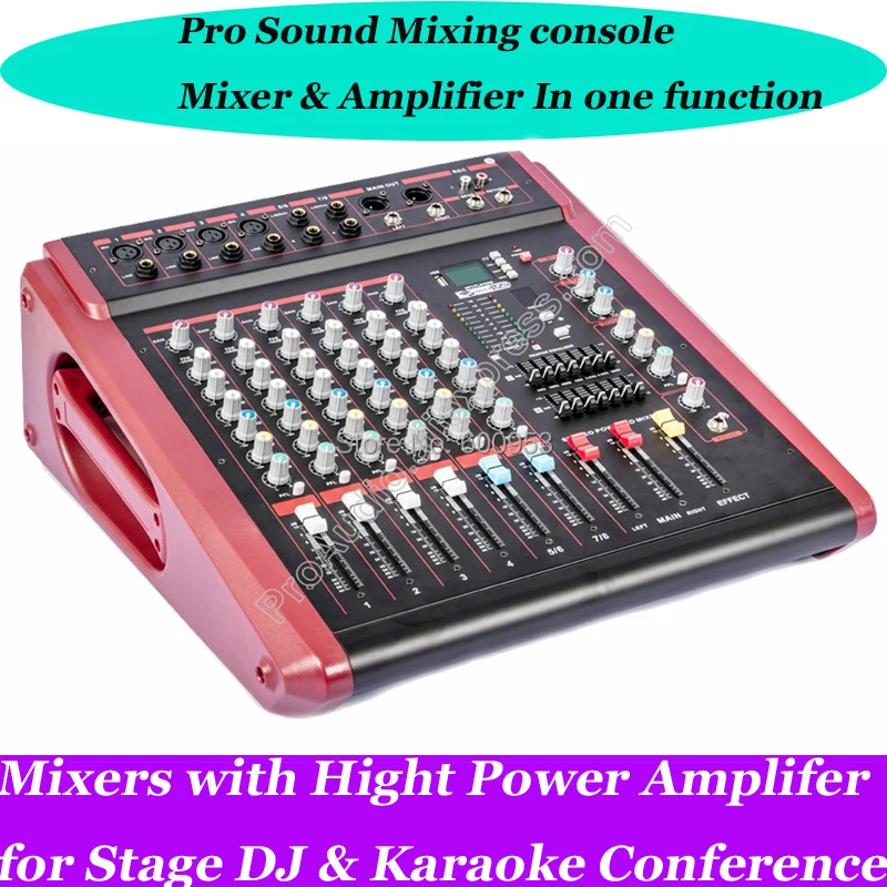 MICWL 2800W Power Amplifier USB Mixer Microphone Mixing Console 2 in 1 Function 8CH 10 CH 12CH 14CH portable mini 400w amplifier bluetooth power mixer mixing console 4 channel karaoke music live mixer 2 channel amp