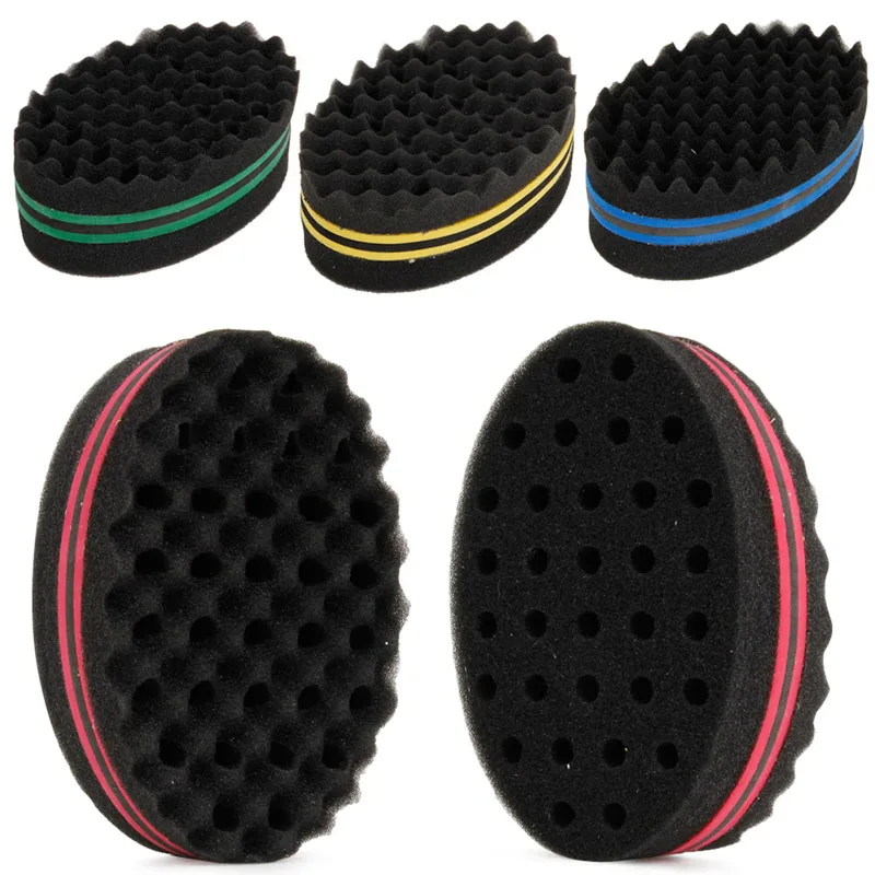 

Oval Double Sides Magic twist hair brush sponge Barber Wave Double Side Hair Brush Barber Hair Magic Twist Sponge Brush Dreads