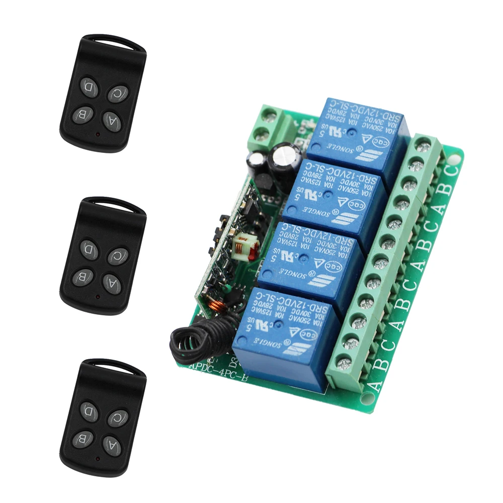 DC12V 4CH 10A Radio Controller RF Wireless Remote Control Switch 3