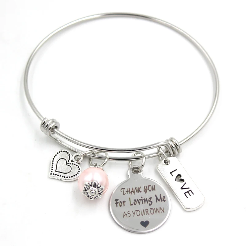 

10PCS Stainless Steel Bracelet Wire Expandable Bangle Step Mother Bracelet Bangle Step Mother Gift Step MOM Wedding Jewelry Gift