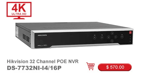 Оригинальный HIK H.265 4 K NVR 16CH DS-7616NI-I2/16 P Профессиональный POE NVR для видеонаблюдения Камера Системы HDMI штепсельный разъем VGA и играть NVR