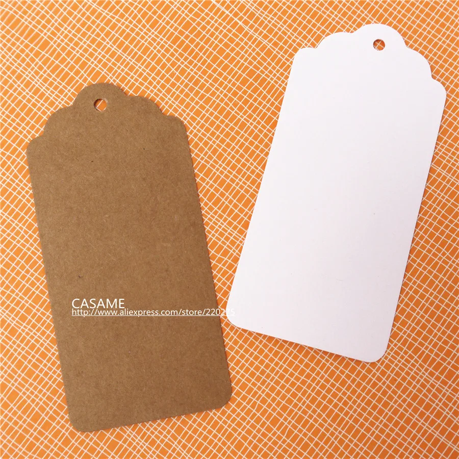 Buy 4.5x9.5cm 50pcs white paper tags