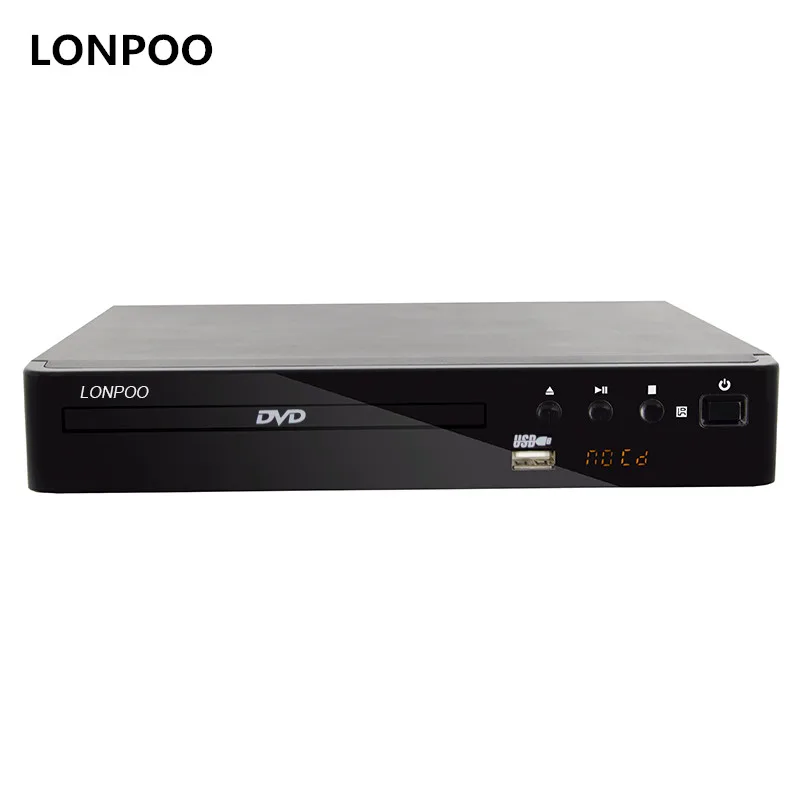 LONPOO Mini USB RCA HDMI DVD Player Region Free Multiple OSD Languages DIVX MPEG4 DVD CD RW Player LED Display Player DVD MP3