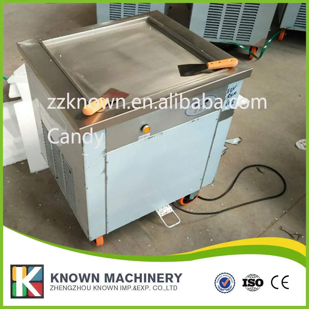 110V free shipping single flat pan frying ice roll machine freight free 110V R410 fried ice