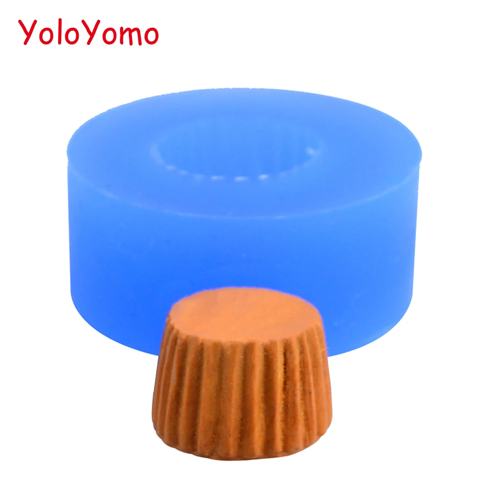 

G138YL 14.4mm 3D Cupcake Bottom Silicone Mould - 3D Cake Tart Mold, Cake Decoration, Chocolate Mold, Soap Mold