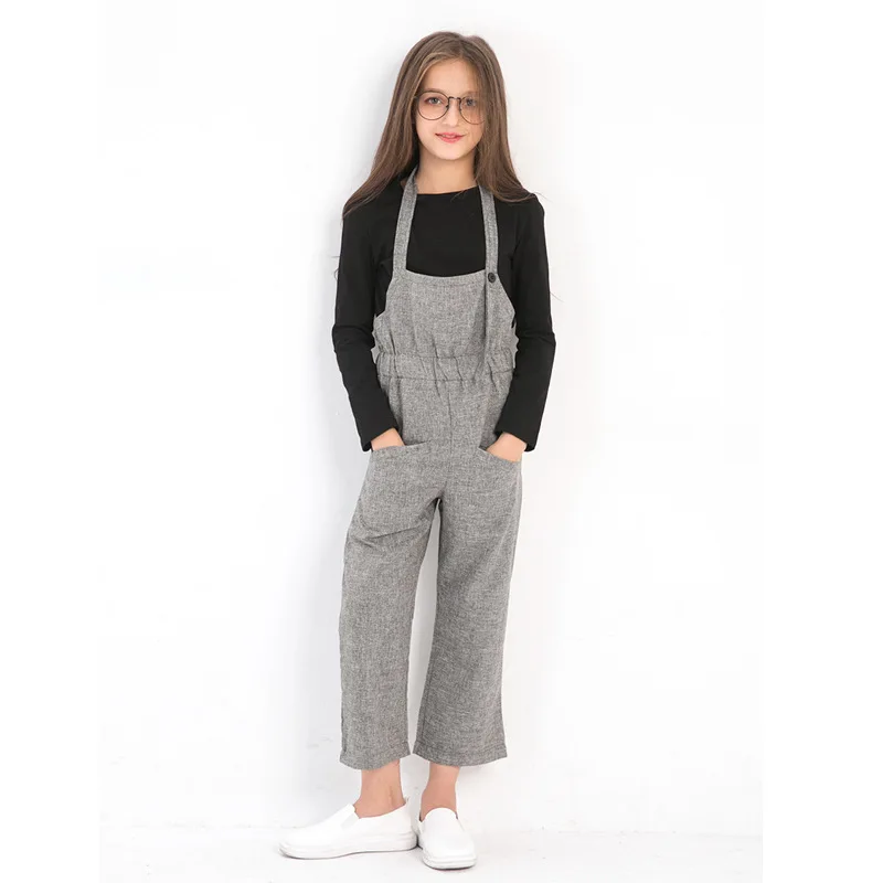 

Chiffon Girls Summer Sets Two pieces Tops Overalls Fashion Little Girls Clothing 6 8 10 12 14 years